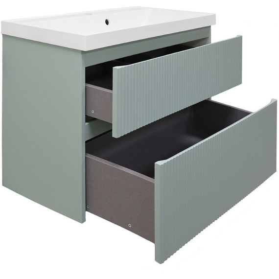 Тумба подвесная с раковиной Azario Viola 80/2 80 см CS00097142, фисташковый фото 4