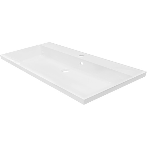 Тумба подвесная с раковиной Azario Viola 100/2H 100 см CS00097149, белый матовый фото 6