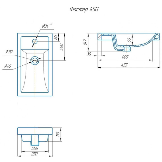 Тумба подвесная с раковиной Loranto Kantri 45 см R CS00097245 (раковина Фостер 45) - 10 Тумба подвесная с раковиной Loranto Kantri 45 см R CS00097245 (раковина Фостер 45) фото 10