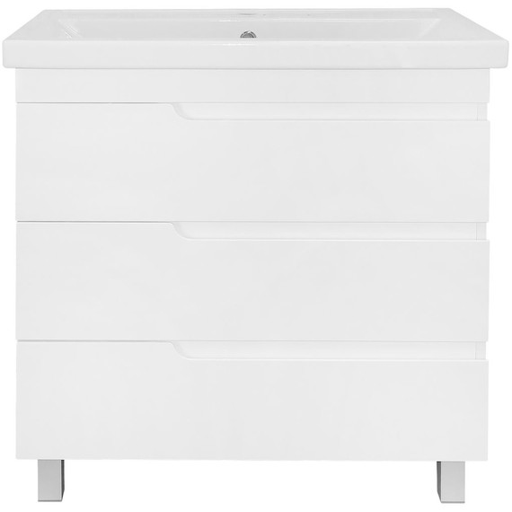 Тумба напольная с раковиной Loranto Kantri 80/3H 80 см CS00097257 (раковина Фостер 80) белый глянцевый - 5 Тумба напольная с раковиной Loranto Kantri 80/3H 80 см CS00097257 (раковина Фостер 80) белый глянцевый фото 5