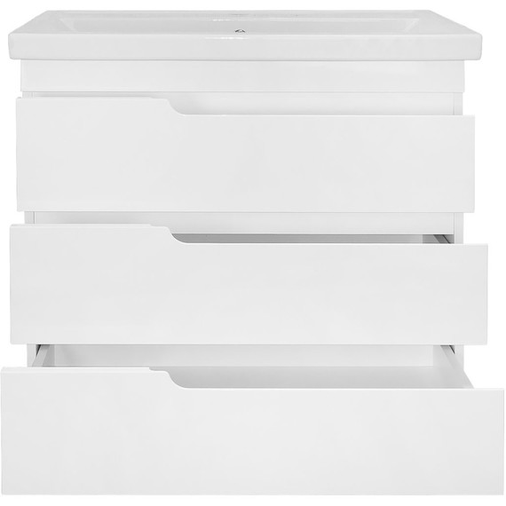 Тумба напольная с раковиной Loranto Kantri 80/3H 80 см CS00097257 (раковина Фостер 80) белый глянцевый - 3 Тумба напольная с раковиной Loranto Kantri 80/3H 80 см CS00097257 (раковина Фостер 80) белый глянцевый фото 3