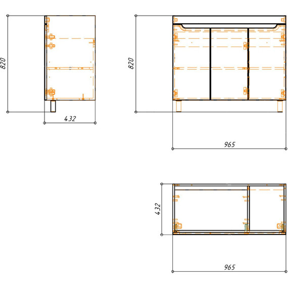 Тумба напольная с раковиной Loranto Kantri 100 см CS00097260 (раковина Фостер 100) белый глянцевый - 10 Тумба напольная с раковиной Loranto Kantri 100 см CS00097260 (раковина Фостер 100) белый глянцевый фото 10