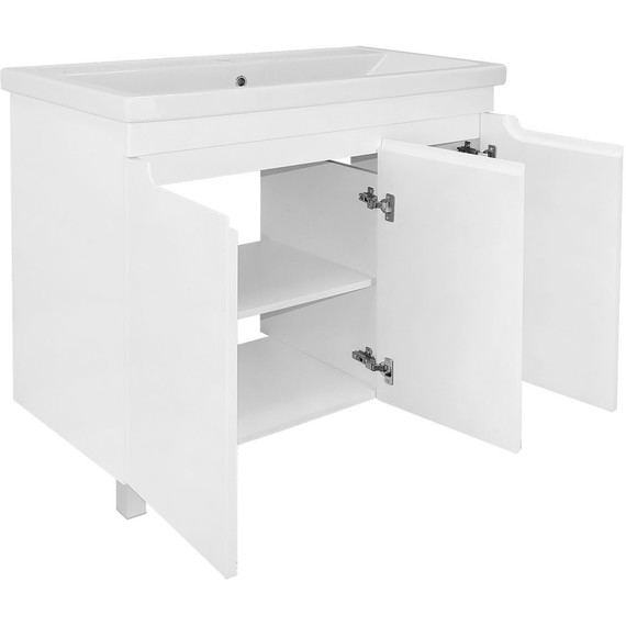 Тумба напольная с раковиной Loranto Kantri 100 см CS00097260 (раковина Фостер 100) белый глянцевый - 7 Тумба напольная с раковиной Loranto Kantri 100 см CS00097260 (раковина Фостер 100) белый глянцевый фото 7