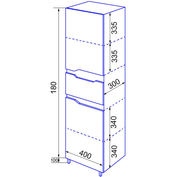 Пенал напольный Loranto Kantri 40 см CS00097261, белый глянцевый - 5 Пенал напольный Loranto Kantri 40 см CS00097261, белый глянцевый фото 5