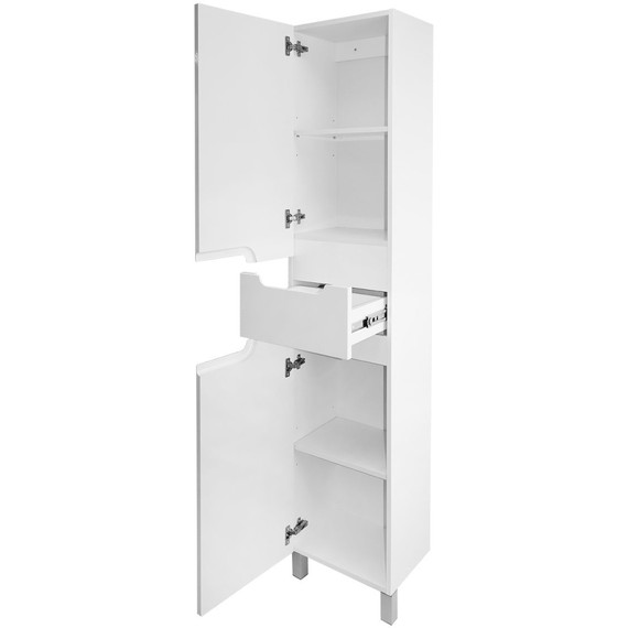 Пенал напольный Loranto Kantri 40 см CS00097261, белый глянцевый - 4 Пенал напольный Loranto Kantri 40 см CS00097261, белый глянцевый фото 4