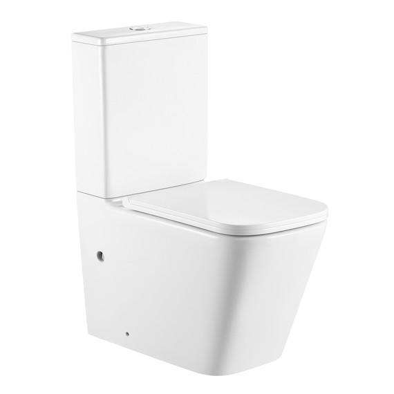 Унитаз-компакт безободковый Azario Terra AZ-6003-A с тонкой крышкой микролифт (Система смыва Торнадо) фото 2