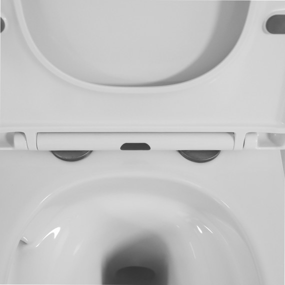 Унитаз подвесной Azario Blanco AZ-9003WT с тонкой крышкой микролифт (Система смыва Торнадо) фото 10