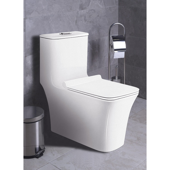 Унитаз-моноблок безободковый Azario Stoun AZ-1109 с тонкой крышкой микролифт - 16 Унитаз-моноблок безободковый Azario Stoun AZ-1109 с тонкой крышкой микролифт фото 16