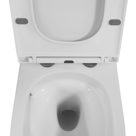 Унитаз подвесной Azario Blanco AZ-9003WT с тонкой крышкой микролифт (Система смыва Торнадо) фото 8