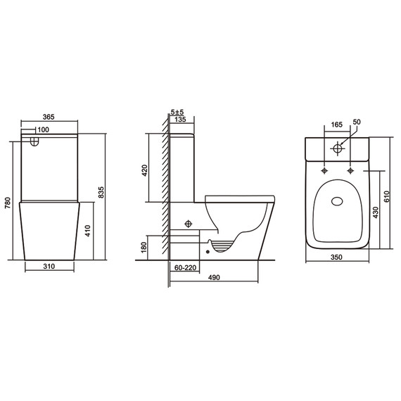 Унитаз-компакт безободковый Azario Terra AZ-6003-A с тонкой крышкой микролифт (Система смыва Торнадо) фото 14