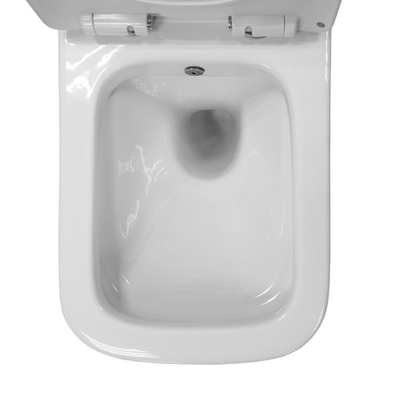 Унитаз подвесной безободковый Azario Nove AZ-9321B с тонкой крышкой микролифт фото 8