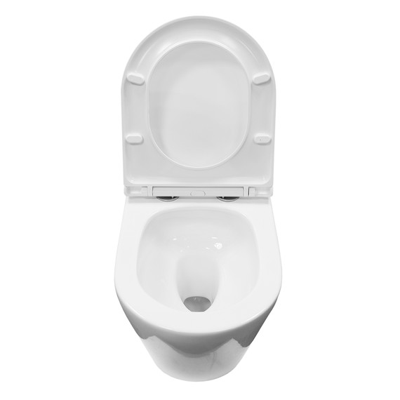 Унитаз подвесной безободковый Azario Nove AZ-9312T с тонкой крышкой микролифт фото 5