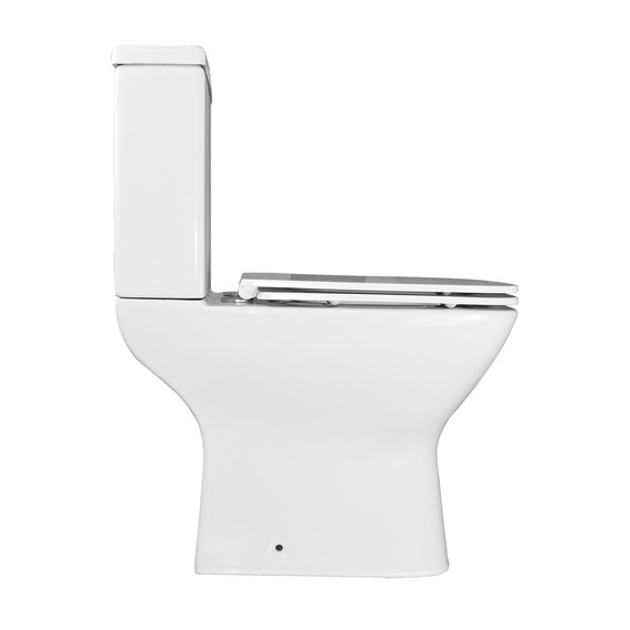 Унитаз-компакт безободковый Azario Iris AZ-8353 с тонкой крышкой микролифт фото 11