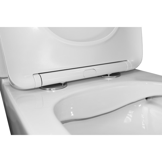 Унитаз-компакт безободковый Azario Ferra AZ-1015 с тонкой крышкой микролифт фото 7