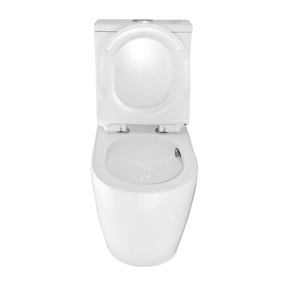 Унитаз-компакт безободковый Azario Corsa AZ-2062T с тонкой крышкой микролифт (Система смыва Торнадо) фото 6