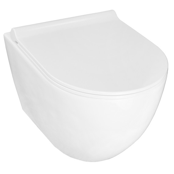 Унитаз подвесной безободковый Azario Geno AZ-2196-D с тонкой крышкой микролифт - 2 Унитаз подвесной безободковый Azario Geno AZ-2196-D с тонкой крышкой микролифт фото 2