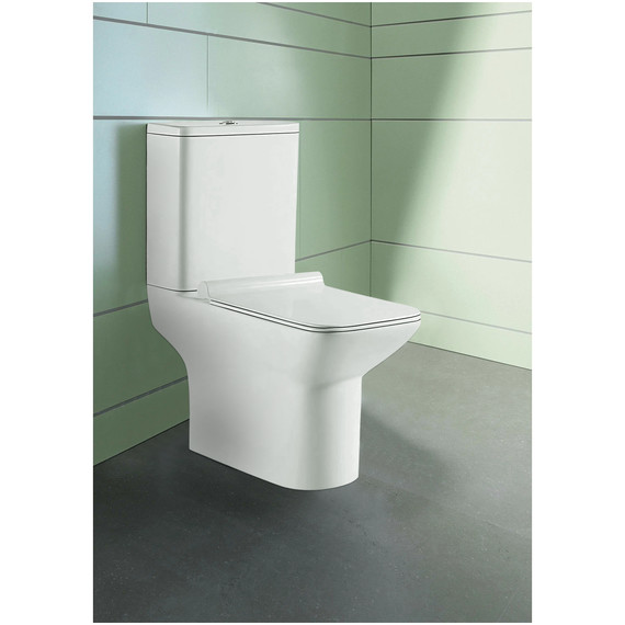 Унитаз-компакт безободковый Azario Glory AZ-49 с тонкой крышкой микролифт фото 16