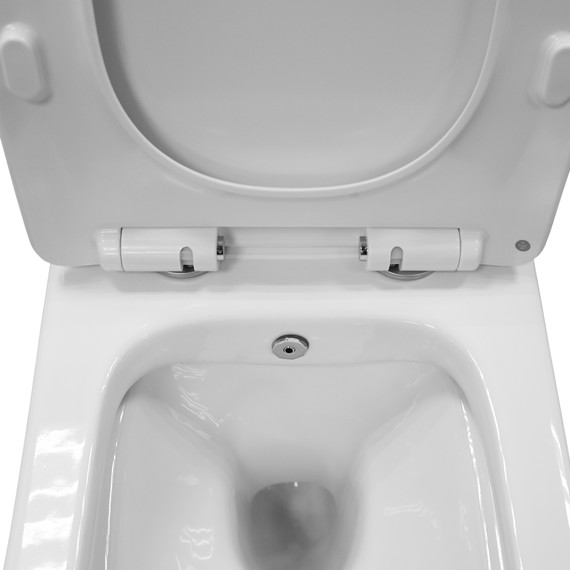 Унитаз подвесной безободковый Azario Nove AZ-9321B с тонкой крышкой микролифт фото 7