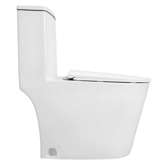 Унитаз-моноблок безободковый Azario Ansa AZ-2301 с тонкой крышкой микролифт - 8 Унитаз-моноблок безободковый Azario Ansa AZ-2301 с тонкой крышкой микролифт фото 8