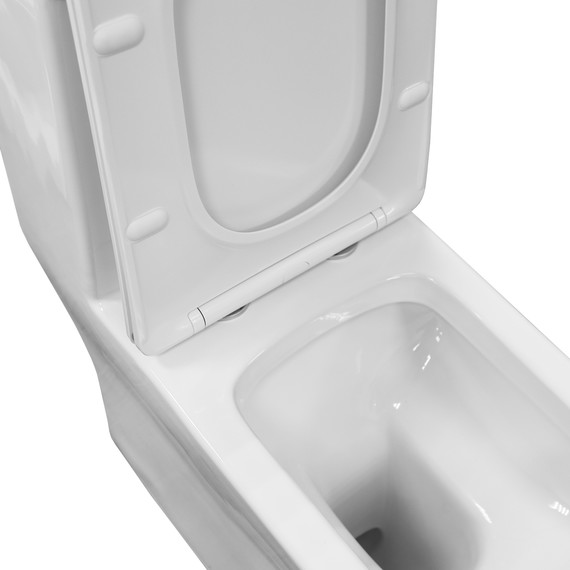 Унитаз-моноблок безободковый Azario Vero AZ-8608 с тонкой крышкой микролифт - 6 Унитаз-моноблок безободковый Azario Vero AZ-8608 с тонкой крышкой микролифт фото 6