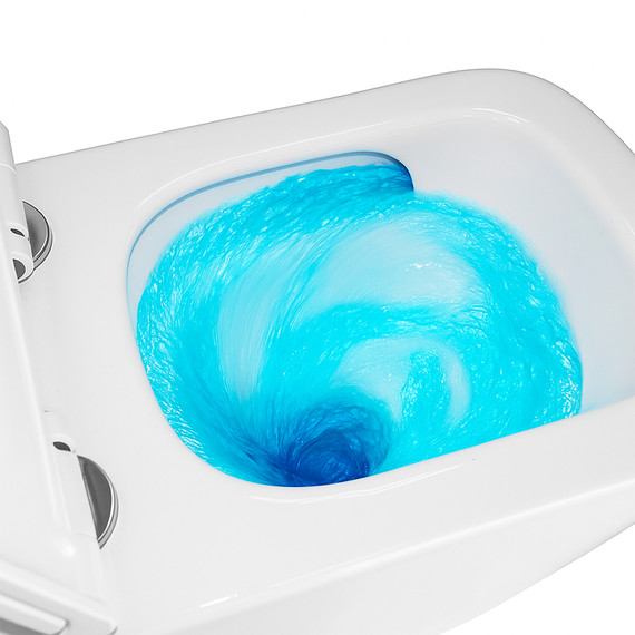 Унитаз подвесной безободковый Azario Legenda AZ-2305-AS с тонкой крышкой микролифт (Система смыва Торнадо) фото 9