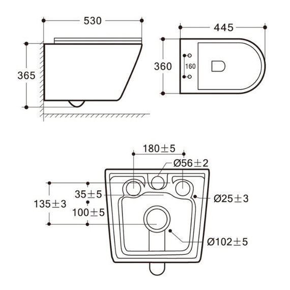 Унитаз подвесной безободковый Azario Nove AZ-9312T с тонкой крышкой микролифт фото 14