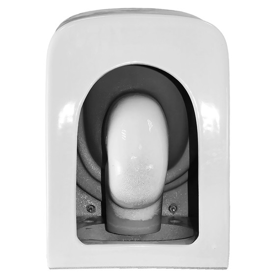 Унитаз подвесной безободковый Azario Cascad M AZ-10002 с тонкой крышкой микролифт (Система смыва Торнадо) фото 15