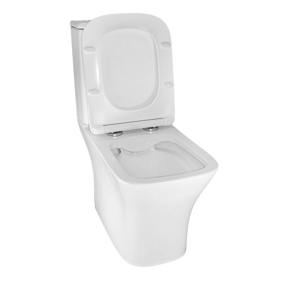 Унитаз-компакт безободковый Azario Kashmir AZ-9143S с тонкой крышкой микролифт фото 4