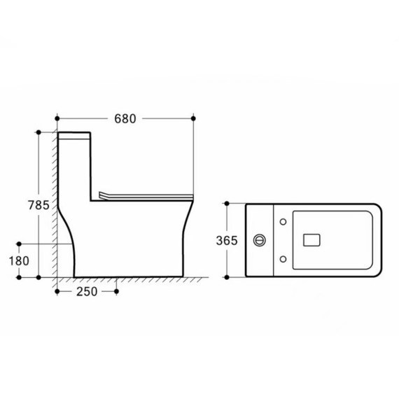 Унитаз-моноблок безободковый Azario Vero AZ-8608 с тонкой крышкой микролифт - 15 Унитаз-моноблок безободковый Azario Vero AZ-8608 с тонкой крышкой микролифт фото 15