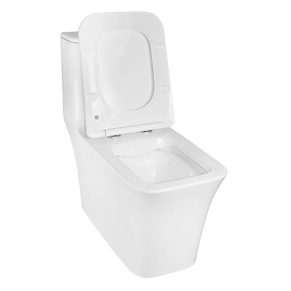 Унитаз-моноблок безободковый Azario Stoun AZ-1109 с тонкой крышкой микролифт - 4 Унитаз-моноблок безободковый Azario Stoun AZ-1109 с тонкой крышкой микролифт фото 4