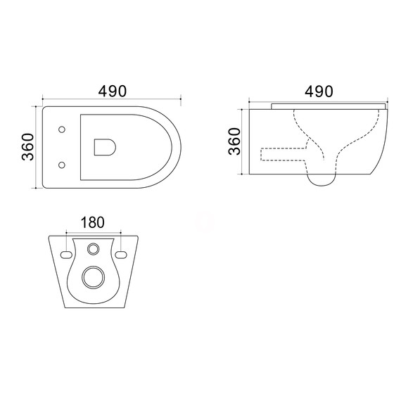 Унитаз подвесной безободковый Azario Geno AZ-2196-D с тонкой крышкой микролифт - 14 Унитаз подвесной безободковый Azario Geno AZ-2196-D с тонкой крышкой микролифт фото 14