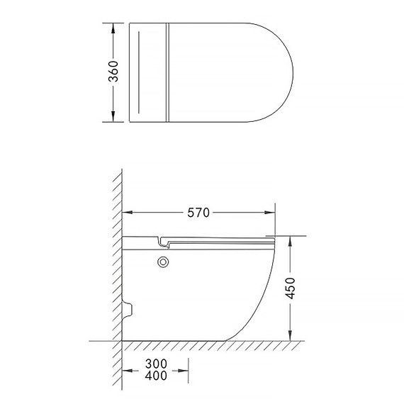 Унитаз приставной импульсный Azario AZ102 с тонкой крышкой микролифт фото 13