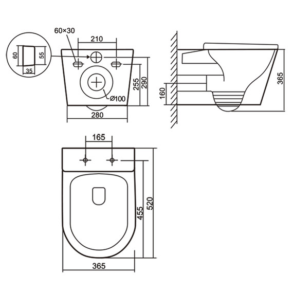 Унитаз подвесной безободковый Azario Uno AZ-2380 с тонкой крышкой микролифт - 10 Унитаз подвесной безободковый Azario Uno AZ-2380 с тонкой крышкой микролифт фото 10