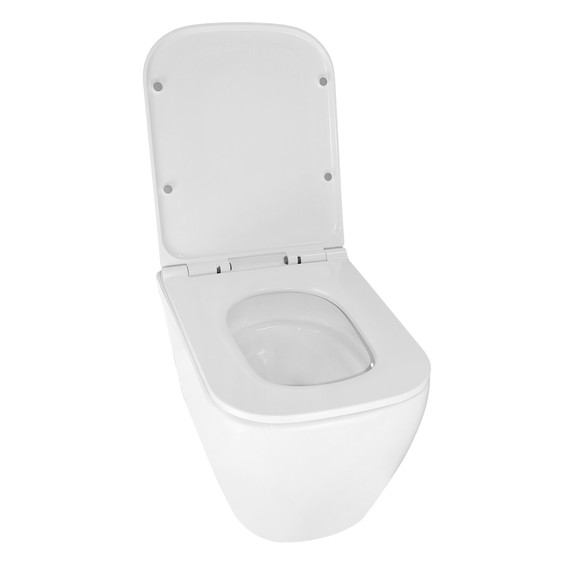 Унитаз подвесной безободковый Azario Legenda AZ-2305-AS с тонкой крышкой микролифт (Система смыва Торнадо) фото 4