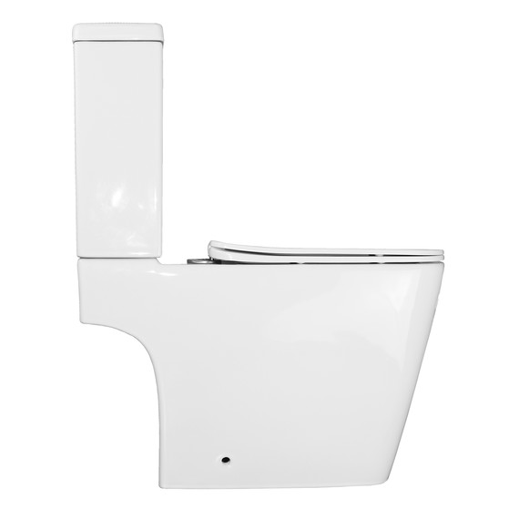 Унитаз-компакт безободковый Azario Ferra AZ-1015 с тонкой крышкой микролифт фото 12