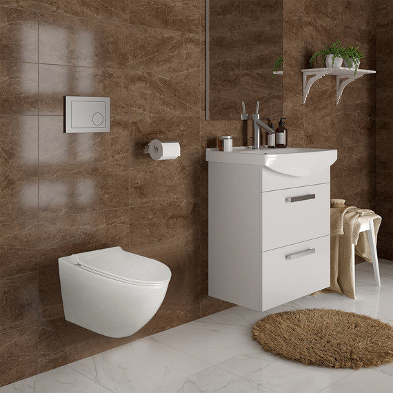 Унитаз подвесной безободковый Azario Geno AZ-2196-D с тонкой крышкой микролифт - 13 Унитаз подвесной безободковый Azario Geno AZ-2196-D с тонкой крышкой микролифт фото 13