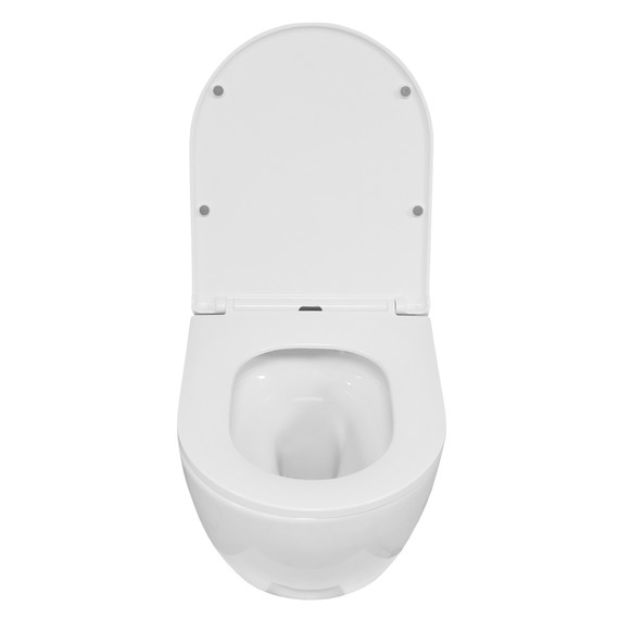 Унитаз подвесной Azario Blanco AZ-9003WT с тонкой крышкой микролифт (Система смыва Торнадо) фото 5