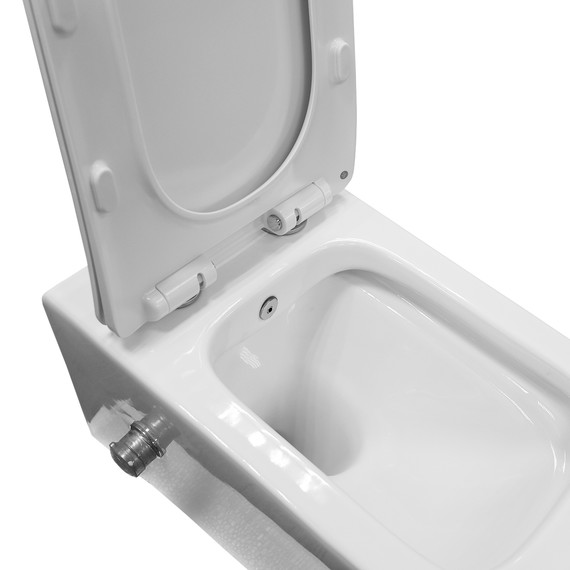 Унитаз подвесной безободковый Azario Nove AZ-9321B с тонкой крышкой микролифт фото 6