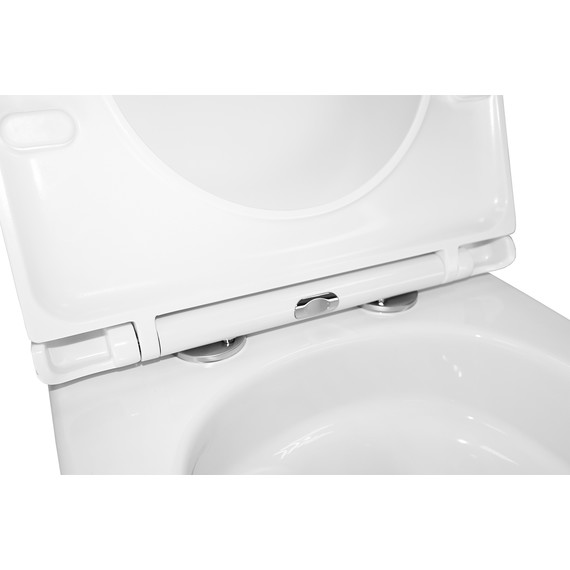 Унитаз подвесной безободковый Azario Gloria AZ-2003T с тонкой крышкой микролифт фото 8