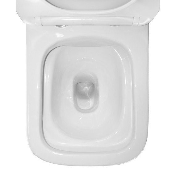 Унитаз-компакт безободковый Azario Kashmir AZ-9143S с тонкой крышкой микролифт фото 8