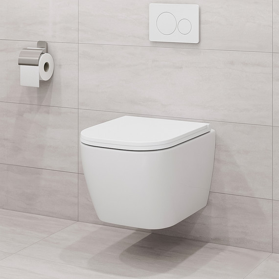 Унитаз подвесной безободковый Azario Legenda AZ-2305-AS с тонкой крышкой микролифт (Система смыва Торнадо) фото 17