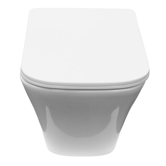 Унитаз подвесной безободковый Azario Nove AZ-9321B с тонкой крышкой микролифт фото 3