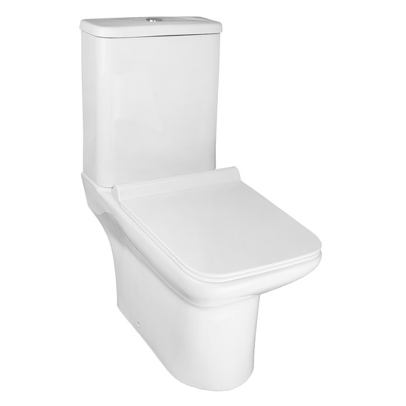 Унитаз-компакт безободковый Azario Glory AZ-49 с тонкой крышкой микролифт фото 2