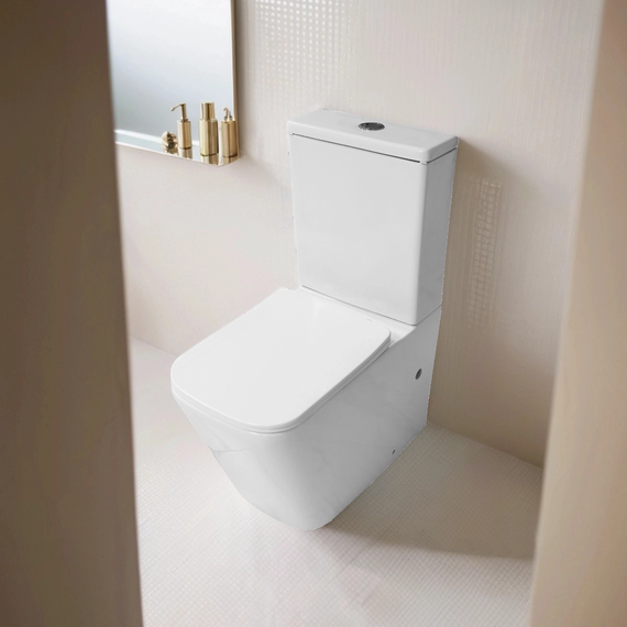 Унитаз-компакт безободковый Azario Indor AZ-T004B-R с тонкой крышкой микролифт фото 13