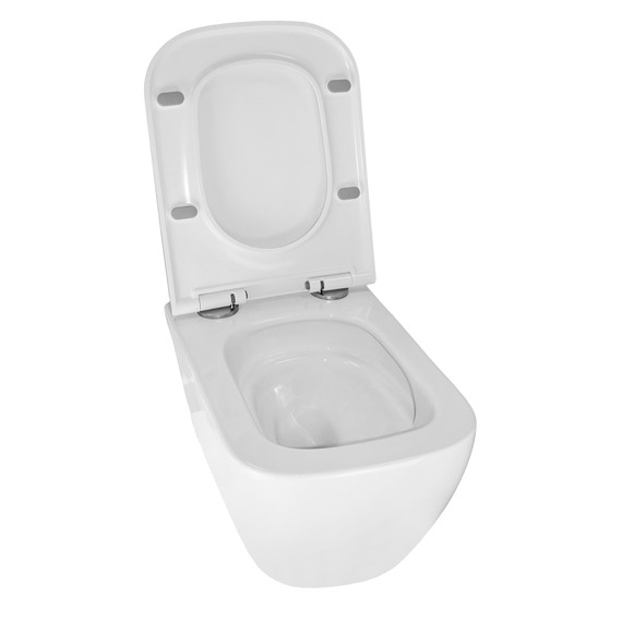 Унитаз подвесной безободковый Azario Legenda AZ-2305-AS с тонкой крышкой микролифт (Система смыва Торнадо) фото 5