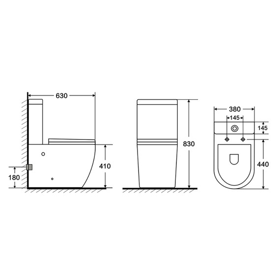 Унитаз-компакт безободковый Azario Corsa AZ-2062T с тонкой крышкой микролифт (Система смыва Торнадо) фото 15