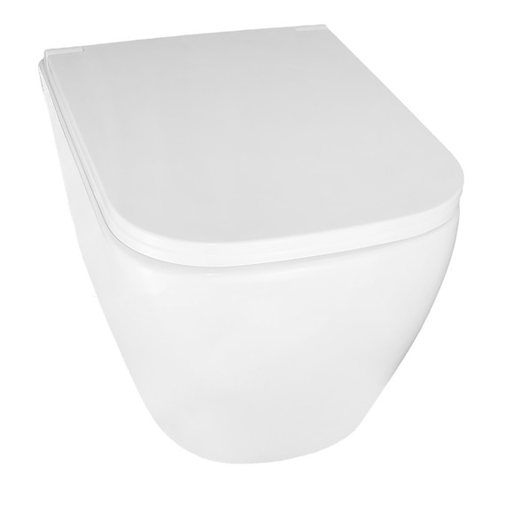 Унитаз подвесной безободковый Azario Legenda AZ-2305-AS с тонкой крышкой микролифт (Система смыва Торнадо) фото 3