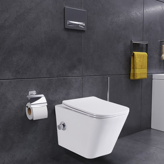 Унитаз подвесной безободковый Azario Hugo AZ-10007 с тонкой крышкой микролифт фото 14