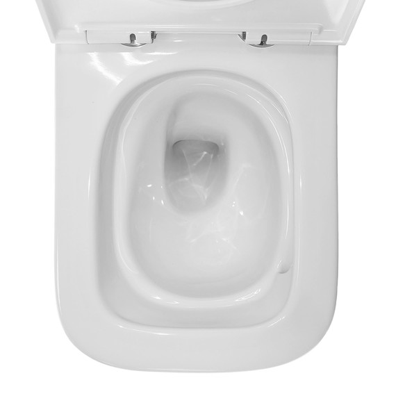 Унитаз подвесной безободковый Azario Cascad AZ-2303-A с тонкой крышкой микролифт (Система смыва Торнадо) фото 8