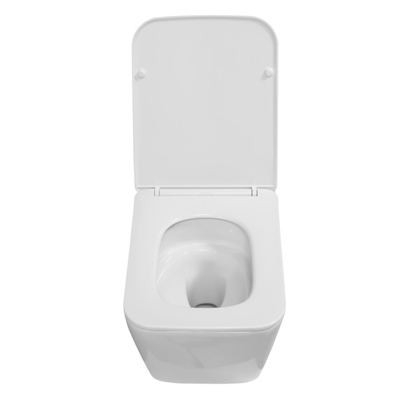 Унитаз подвесной Azario Indor AZ-9004WT с тонкой крышкой микролифт (Система смыва Торнадо) фото 5